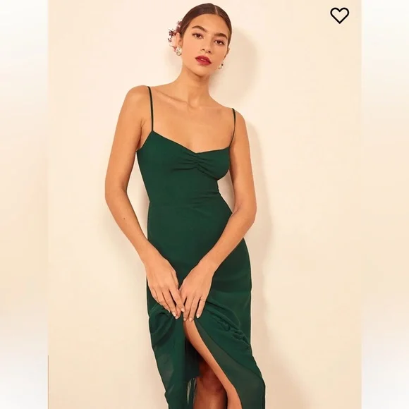 Reformation Emersyn Green Evening Dress - Picture 10 of 10